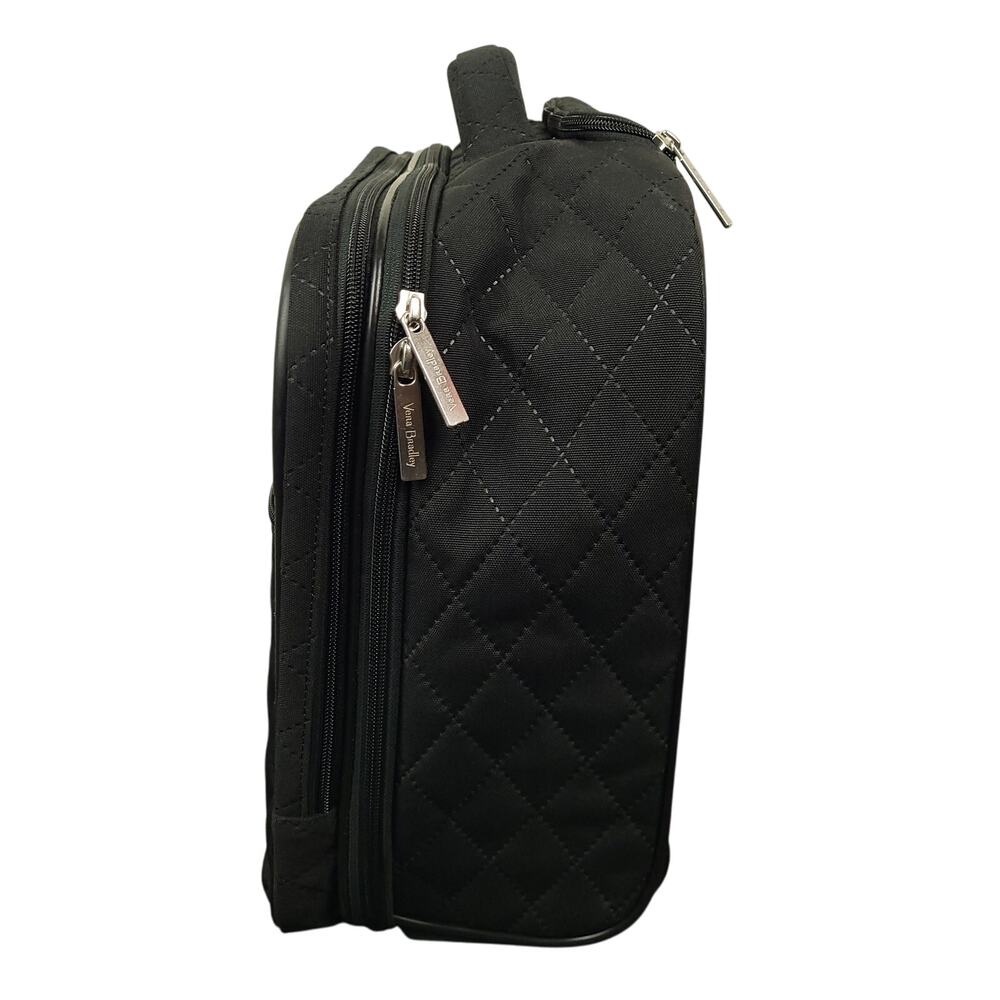 Vera Bradley Quilted Rolling Carry On Travel Bag Luggage Suitcase Black - Picture 11 of 16